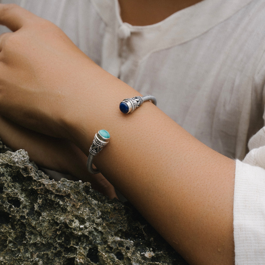 Timeless Cuff Lapis and Turquoise