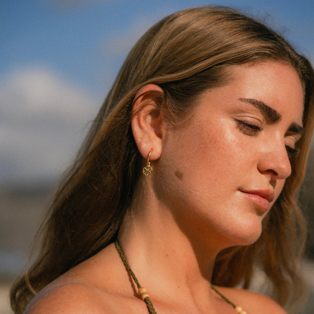 Fortune Hoop Earrings - Gold