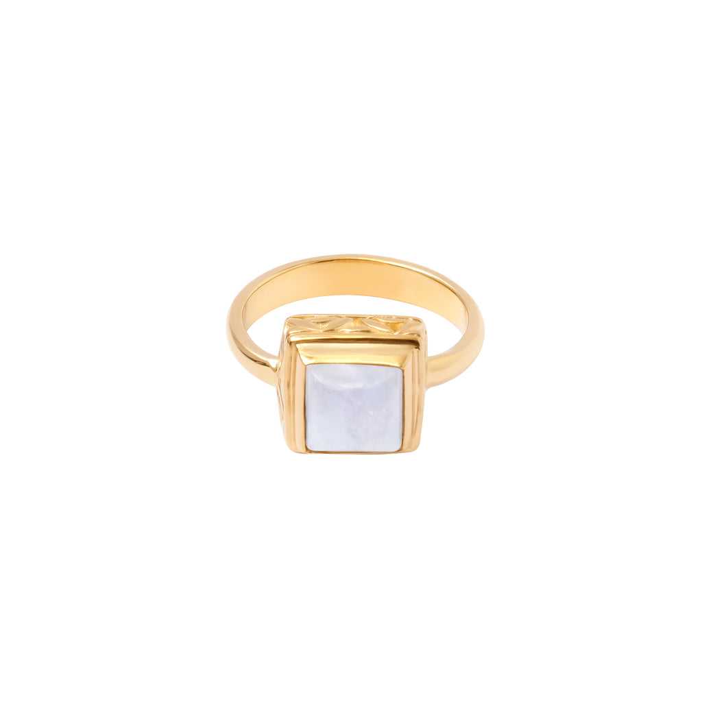 Island Moonstone Ring - Gold